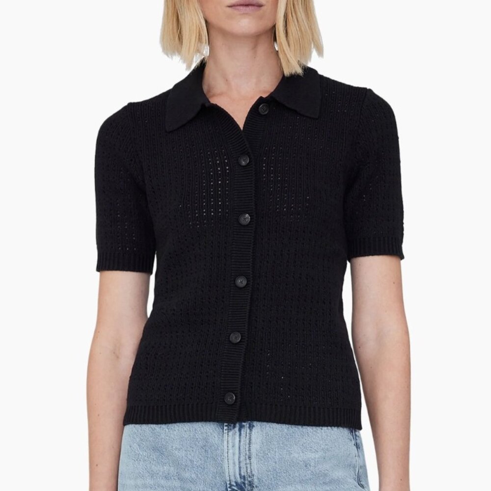 Anine Bing Alexis Sweater Polo Shirt (NEW WITH TAGS)